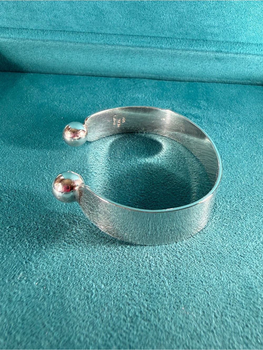 Vintage Taxco Mexico 925 Sterling Silver Modernist Ball Cuff Bracelet 25g - Picture 3 of 11